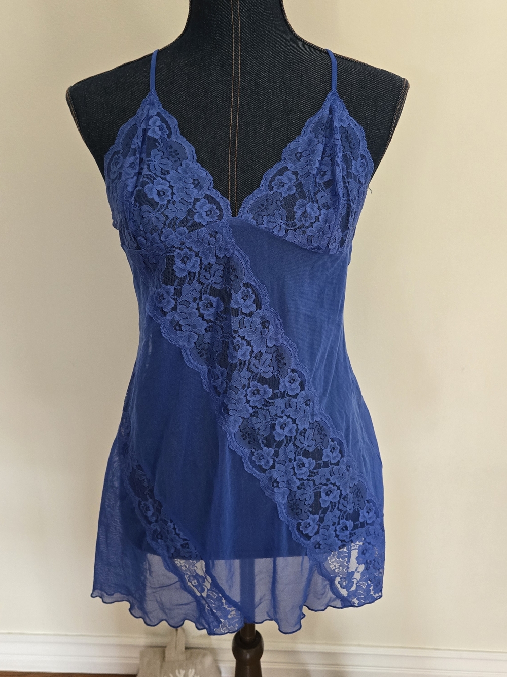 Frederick's of Hollywood Blue Sheer Slip